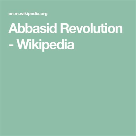 Abbasid Revolution - Wikipedia (With images) | Revolution, Wikipedia