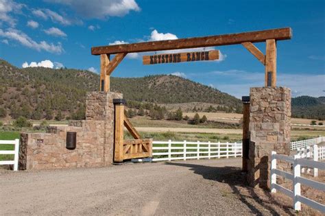 Any finish to a ranch. | Dream Home | Pinterest | Ranch, Gates and Driveways