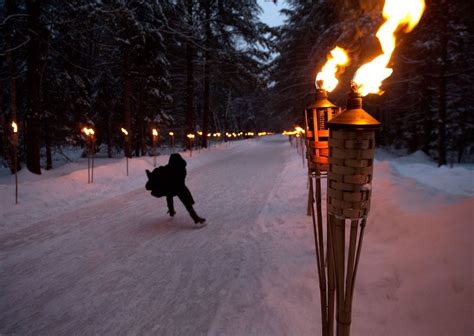 This Ontario Park Has a Skating Trail Lined With Tiki Torches for Some ...