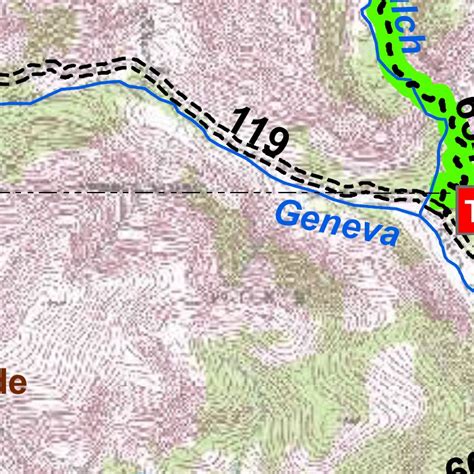 Guanella Pass Area Hiking Trails Map by Park County Recreation ...