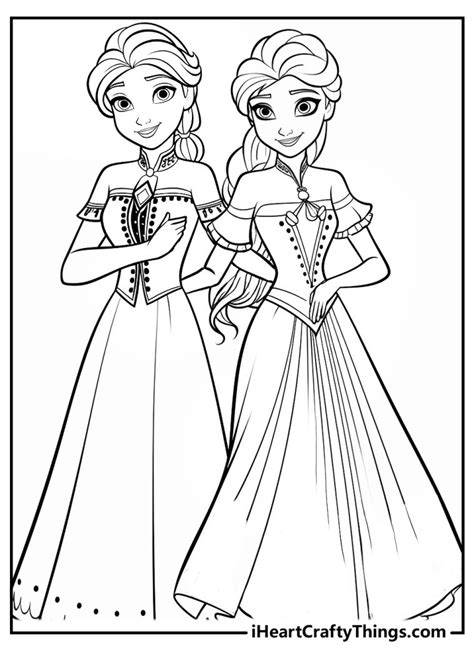 Elsa And Anna Coloring Pages (100% Free Printables)