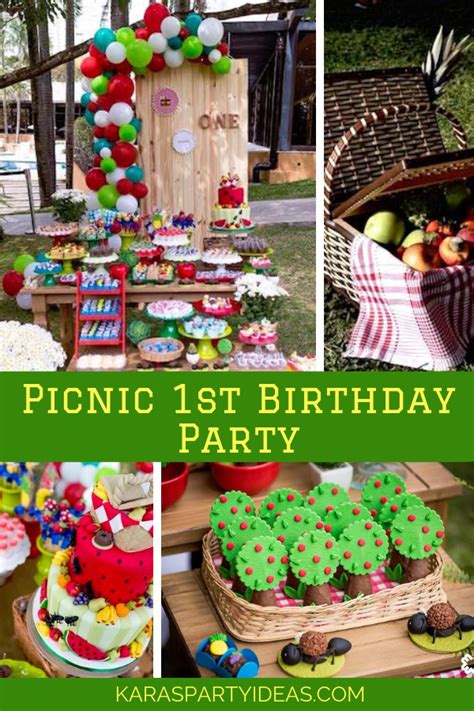 Kara's Party Ideas Picnic 1st Birthday Party | Kara's Party Ideas