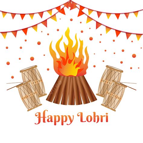 Lohri Festival Vector Hd Images, Happy Lohri Bonfire Indian Festival, Lohri Bonfire, Lohri ...