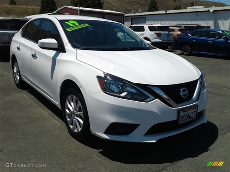 2019 Aspen White Tricoat Nissan Sentra SV #138801378 | GTCarLot.com - Car Color Galleries