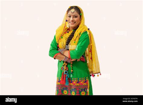 A Giddha Dancer Smiling Stock Photo - Alamy