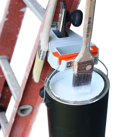 Ladder Station Pro - Paint Brush Holder and Paint Can Holder - Store ...