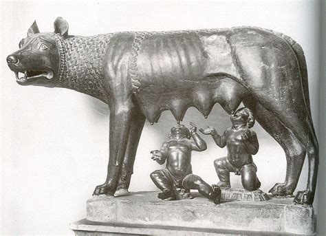romulus and remus. Capitoline Wolf. Traditional scholarship says the wolf-figure is Etruscan ...