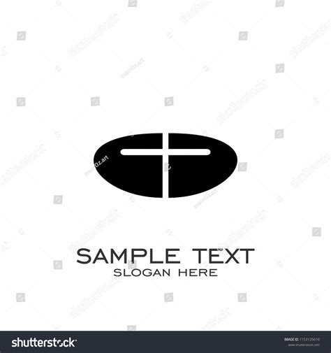 Church Logo Design Churchs Cross Logo Stock Vector (Royalty Free ...