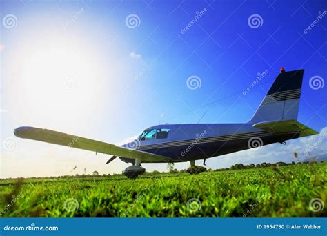 Small Plane Landing Royalty-Free Stock Photography | CartoonDealer.com ...