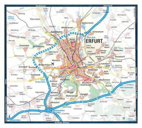 Erfurt Germany Map / Erfurt Germany Poster By Designer Map Art Displate - Severihof 2, 99084 ...