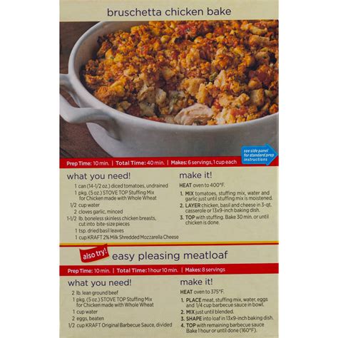 Kraft Stove Top Stuffing Mix Made with Whole Wheat for Chicken 5 oz Box 5 oz | Shipt