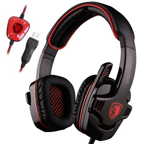 Audifonos Gaming Headset USB Gamer PC Games Headphones Earphone sades ...