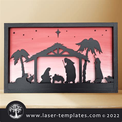 3D Wall Art - Nativity Scene – Laser Ready Templates