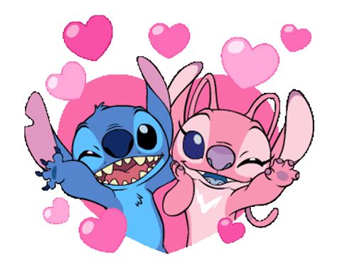 Lilo And Stitch Angel Cute Couple Love GIF | GIFDB.com
