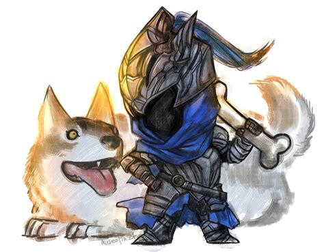 Artorias and Sif by aureolin24 on DeviantArt