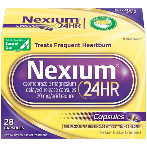 Nexium Delayed Release 24 Hour Heartburn Relief Capsules, 20 Mg, 28 Count - Walmart.com ...