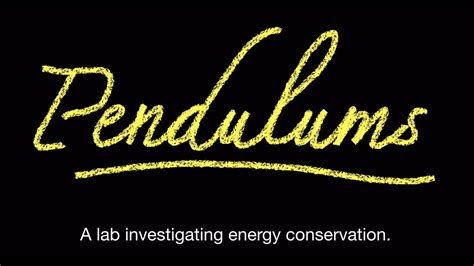 Pendulum Energy Conservation - YouTube