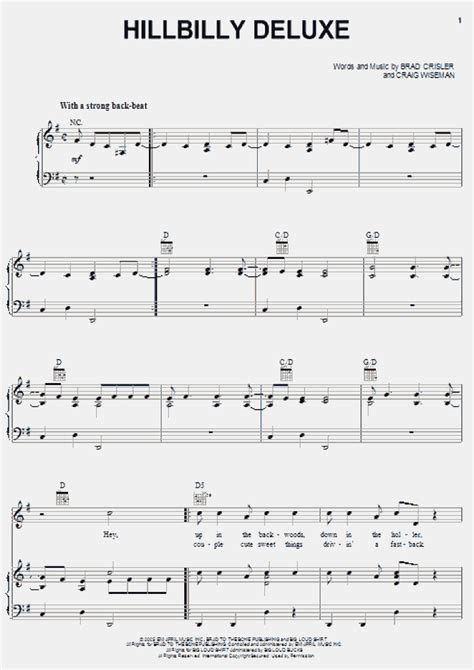 Hillbilly Deluxe Piano Sheet Music | OnlinePianist