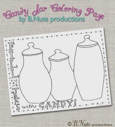 bnute productions: Free Printable Candy Jar Coloring Page