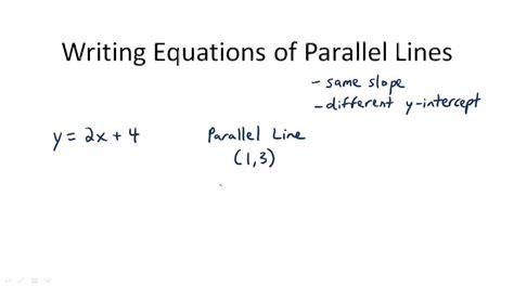 Writing Equations of Parallel Lines - Overview ( Video ) | Algebra | CK-12 Foundation