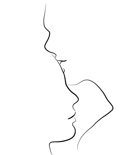 Line Art Kissing Forehead - Sasusaku kiss :lineart: by Sakura1885 on ...