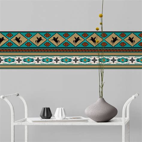 Cowboy Wallpaper Border, Southwestern Decor, Western Wall Décor, Rodeo Wall Paper Border Peel ...