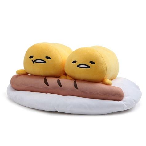 Enesco Gudetama 8.5" Plush: Two Lazy Eggs and Sausage | Lazy egg, Cute stuffed animals, Cute plush