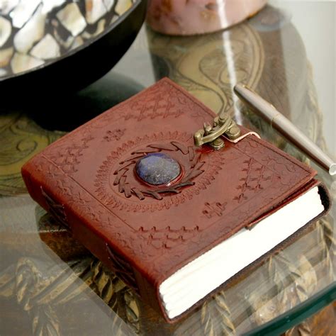 Rustic Town Leather Journal with Semi-precious Stone & Buckle Closure Diary - Walmart.com ...