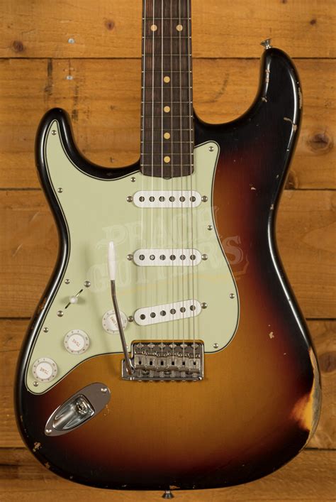 Fender Custom Shop '61 Strat Relic/CC Hardware 3 Tone Sunburst Left Handed