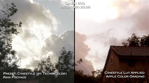 Technicolor Cinestyle Preset Test - Canon 60D - YouTube