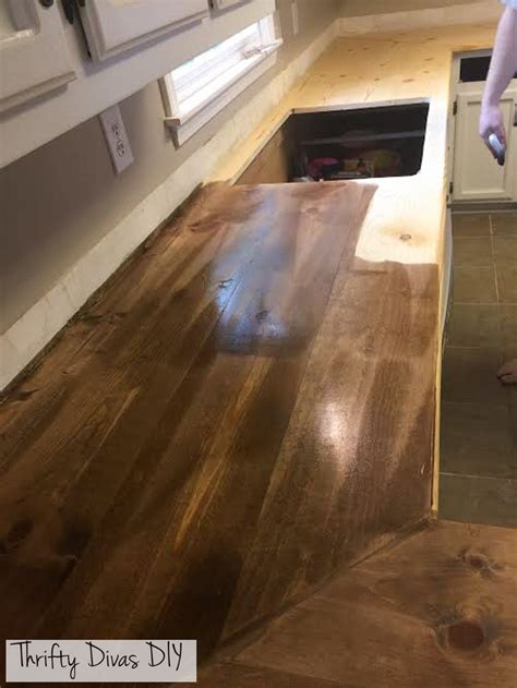 Thrifty Divas DIY- Wide Plank Butcher Block Countertops | Kitchen | Kitchen countertops ...