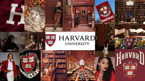 the harvard logo is surrounded by images of women in red and white ...