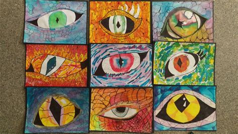 Dragon eyes www.onceuponanartroom.com | Elementary art, School art activities, Art lessons ...