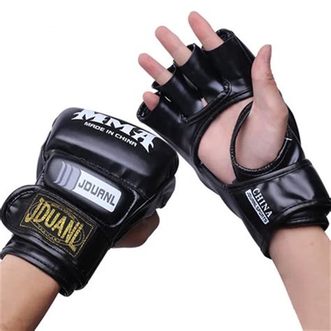 Durable PU Mittens Kick Boxing Gloves Men Kickboxing Karate Fight MMA ...