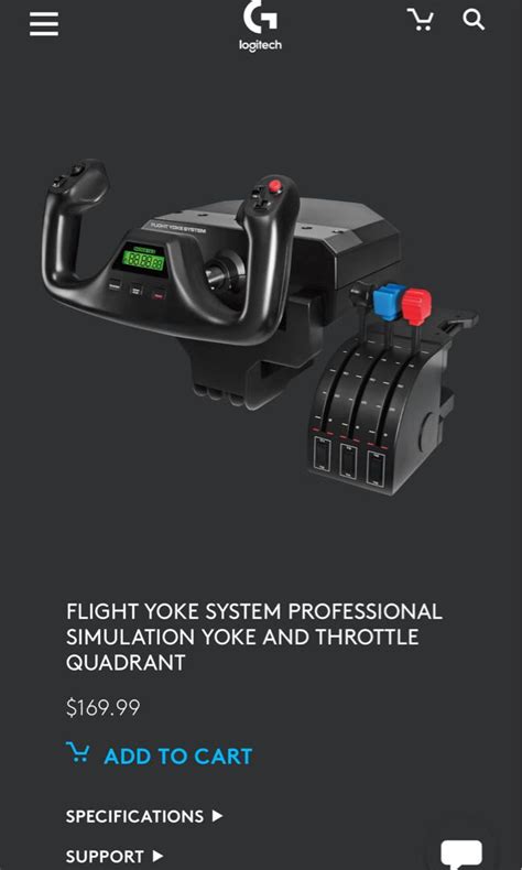 Logitech FLIGHT YOKE SYSTEM PROFESSIONAL SIMULATION YOKE AND THROTTLE QUADRANT, Video Gaming ...