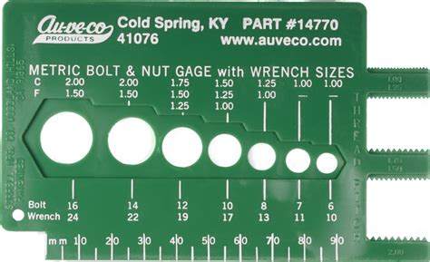 Metric Bolt & Nut Gauge - Walmart.com