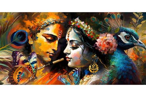 radha krishna love images Painting canvas radha krishna wallpaper