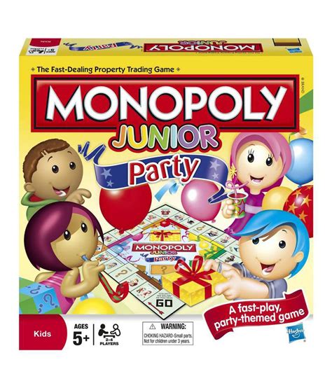 Hasbro Monopoly Junior Party Board Game Board Games - Buy Hasbro Monopoly Junior Party Board ...