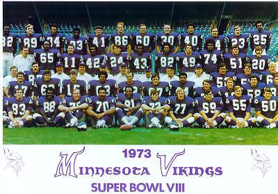 1973 Minnesota Vikings 8.5X11 Team Photo Super Bowl VIII Football NFL | eBay