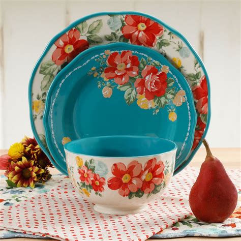 THE PIONEER WOMAN VINTAGE FLORAL 12-PIECE DINNERWARE SET | Walmart ...