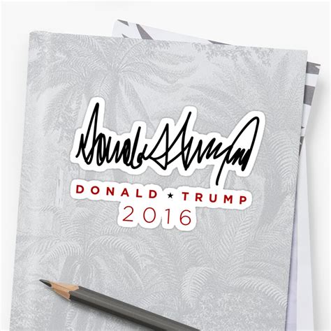 "Donald Trump - Signature" Stickers by unitedinthreads | Redbubble