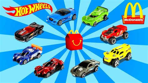 2017 McDONALD'S HOT WHEELS HAPPY MEAL TOYS SPORTS RACING CARS COLLECTION COMPLETE SET 8 KIDS ...