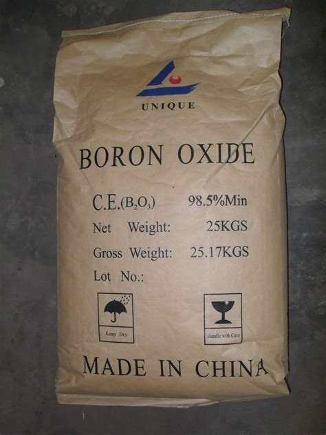 Boron Oxide manufacture in China by Xi'an Unique Electronic & Chemical Co., Ltd., Made in China