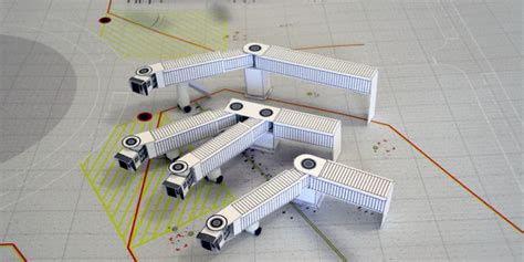 Model Airport Jetway Trio | Airport Diorama Designs