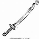 Free Katana Ninja Sword Coloring Pages For Kids sketch template