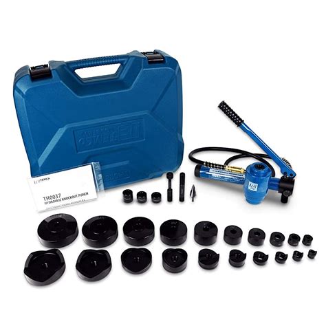 TH0037 Hydraulic Knockout Punch Electrical Conduit Hole Cutter Set KO ...