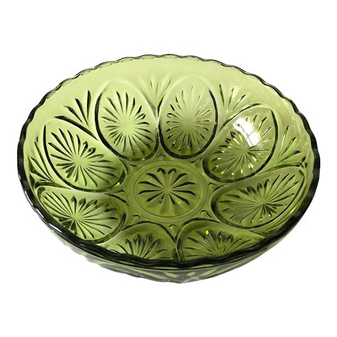 Green Smith Glass Bowl | Chairish