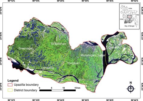 (a) Map of the study area (Munshiganj District) in Bangladesh | Download Scientific Diagram