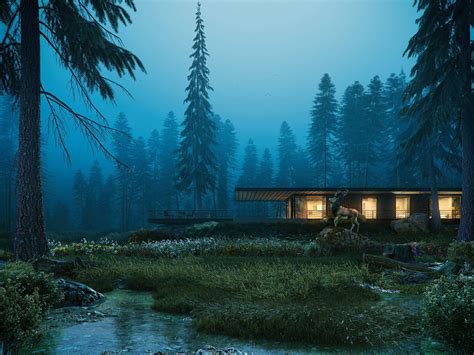 A House in the Woods - Ronen Bekerman - 3D Architectural Visualization & Rendering Blog