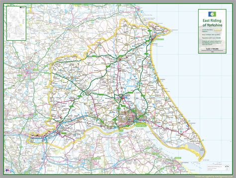 East Riding Of Yorkshire County Map – Tiger Moon